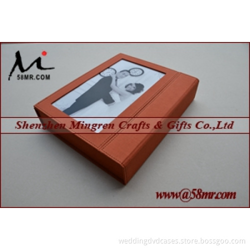 Fabric Linen Leather Wood Photo Storage Box